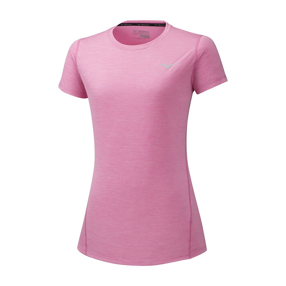 Camisetas Mizuno Running Impulse Core Para Mujer Rosas 0365978-SO
